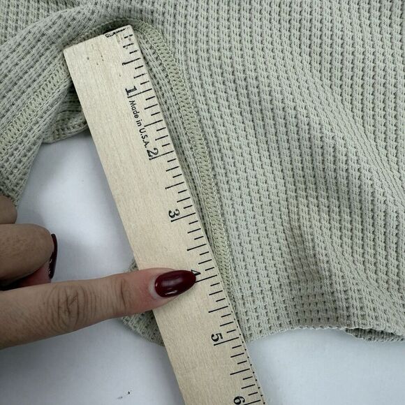 Colsie Racerback One Piece Romper Henley Waffle Knit Stretch Beige/Taupe Sz L - Picture 11 of 13